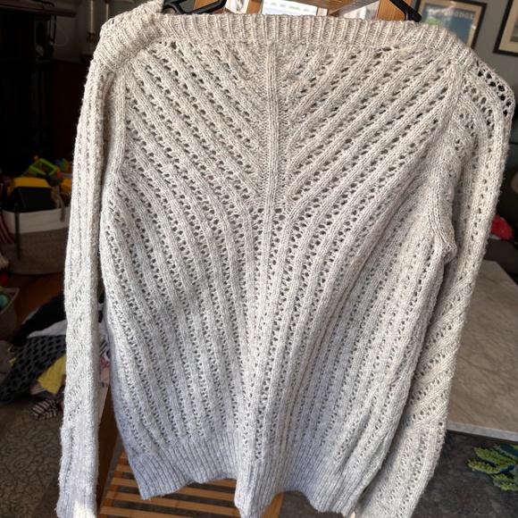 Line Knit Sweater - Very Light Grey - Size Small (S) - Picture 5 of 7